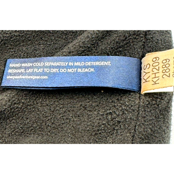 Sherpa Adventure Gear Wool Beanie Hat Gray Striped Handmade Nepal Fleece Lined - Picture 8 of 8